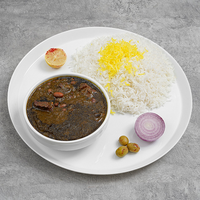 چلو خورشت قرمه سبزی